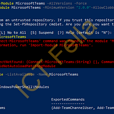 How to Fix the ‘Connect-MicrosoftTeams’ Could Not be Loaded error — ICT Fella
