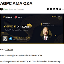 AGPC AMA Q&A