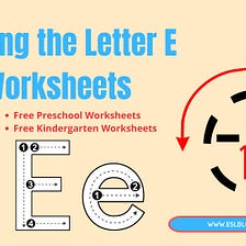 Tracing the Letter E Worksheets