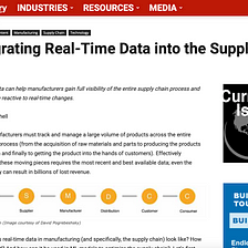 Industry Today Article on Real-Time Data in Supply Chain