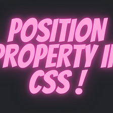 CSS property — Position