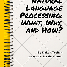 Natural Language Processing: What, Why, and How?