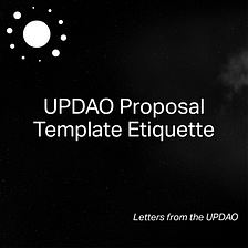 UPDAO Proposal Template Etiquette