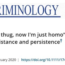 Police Sciences: Homo Thugs?
