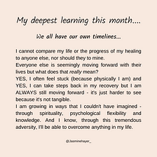 I asked my long covid community what their deepest learning was this month