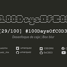 [29/100] #100DaysOfC0D3