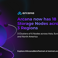 Arcana Network Now has 18 Storage Nodes Deployed Across North America, Europe & Asia