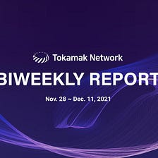 Tokamak Network Biweekly Report #17 [EN/KR]