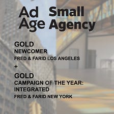 Last night in the US, Fred & Farid was recognized twice by Ad Age at Small Agency Awards 2020 with…