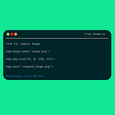 Python PIL — Crop an image