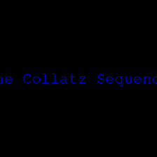 The Collatz Sequence in Python