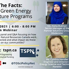 TSPN Just the Facts: NRCan Green Energy Infrastructure