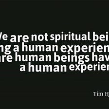 Humans having human experiences