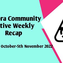 AURORA COMMUNITY NATIVE WEEKLY RECAP: 30TH-5TH NOV 2022