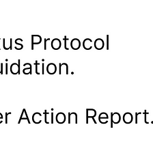 Nexus Protocol Liquidation After Action Report