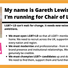 Gareth’s Plan for LGBT+LD