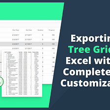 Export Vue Tree Grid to Excel format with Complete Customization