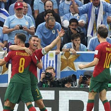 Portugal’s progress is made in Manchester as Uruguay’s demise is a relic to a footballing past