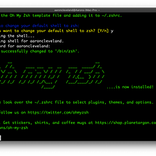 How to install “ohmyzsh”