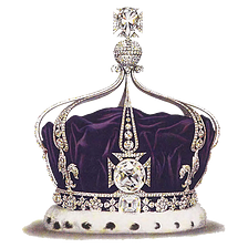 The kohinoor Diamond (Mountain of light in english) is one of the largest cut diamonds in the world.