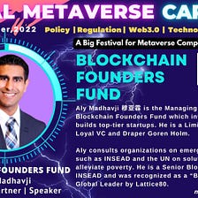 We are so happy to have #BlockchainVC-Blockchain Founders Fund join the Global Metaverse Carnival…