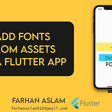 How to add custom fonts in a Flutter Application