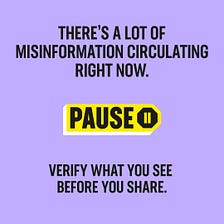 Sharing online? Pause, stop lies, save lives