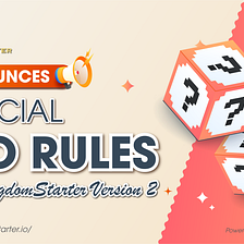 📣INTRODUCING THE INO RULES ON KINGDOMSTARTER 🗳