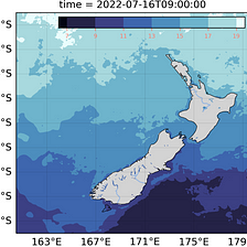 Automated mapping of sea surface temperature with shell scripting, R and Python