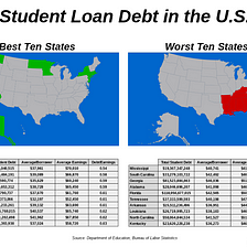 Student Loan Debt: The Ten Best, and Worst States