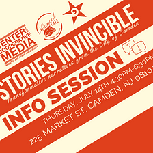 Stories Invincible announces Camden event featuring discussion of info needs, fellowship…