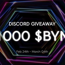 HECO Mainnet Exclusive $1000BYN Discord Giveaway!