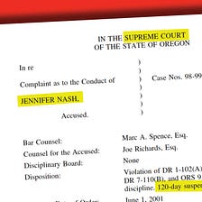 OPDS Commissioner’s Disciplinary Sanction