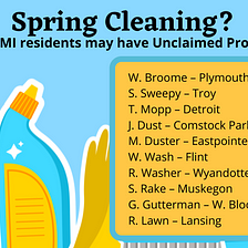 Make a Springtime Clean Sweep & Check for Unclaimed Property
