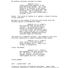 Page One: “The Whale” (2022)