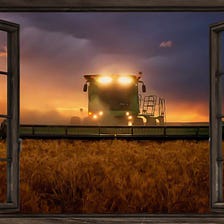 BUY John Deere tractor window view poster