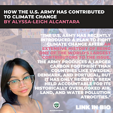 How the U.S. Army Has Contributed to Climate Change