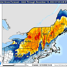Snow Forecast Maps for “Major Winter Storm” in the Northeast