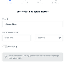 How to set up a Ledger and connect it to a Bitcoin full node in Ledger Live