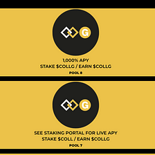 $COLLG STAKING NOW LIVE! GUARANTEED 1000% APY*