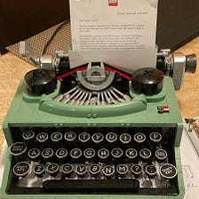 The Lego Toy Typewriter In Action.