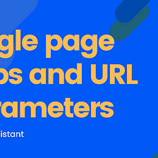 Using URL parameters with Single Page Apps