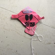 This is the kite I made today (Makar Sakaranti). This was taught from my teacher.