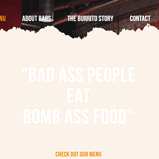 Rethinking BABS Burrito’s website