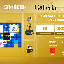 The Sandbox LAND Sale — The Galleria