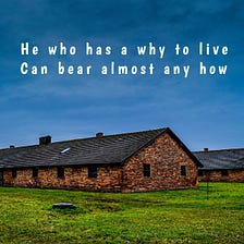 “Those who have a ‘why’ to live, can bear with almost any ‘how’.”