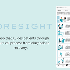 Foresight is an app that guides patients through the surgical process from diagnosis to recovery.