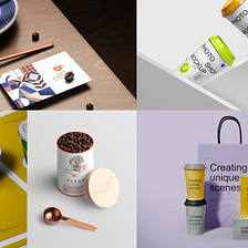 10 Modern and Elegant Coffee Mockups for your next Branding project.
