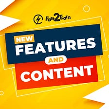 ⚡️⚡️ 💹 NEW FEATURES AND CONTENT