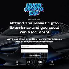 Attend for a chance to Win a McLaren